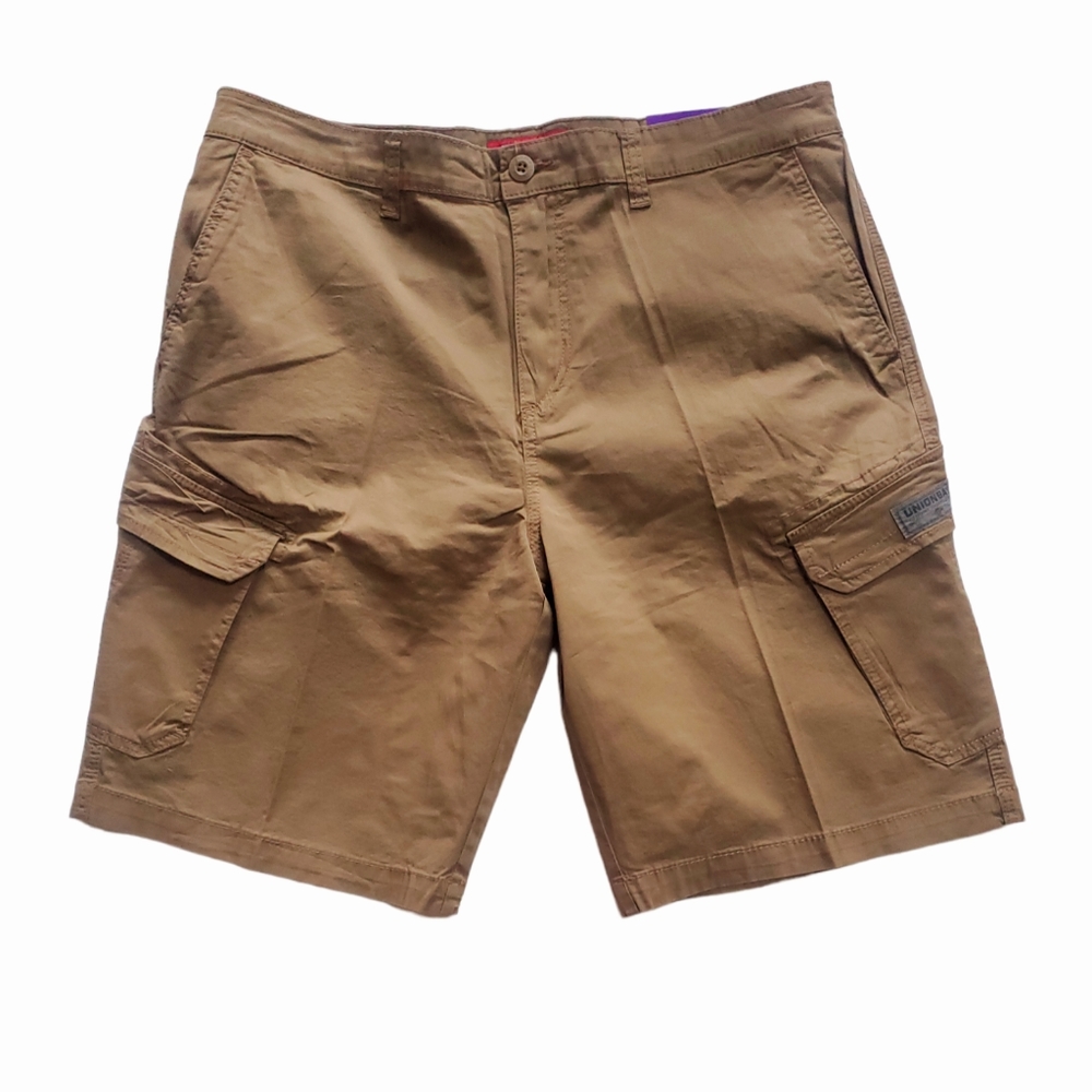 Men's UnionBay Cargo Shorts Relaxed Fit Flex Waist Tan Size 40 NWT